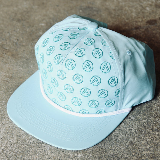Microprint Rope Snapback - Teal